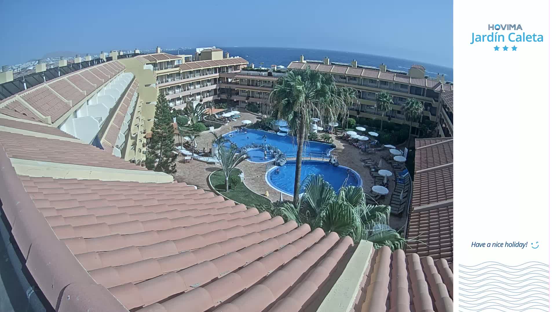 Hovima Jardín Caleta Hotel Skyline Live Cam , Adeje -  santa Cruz de Tenerife, Canary Islands, Spain
