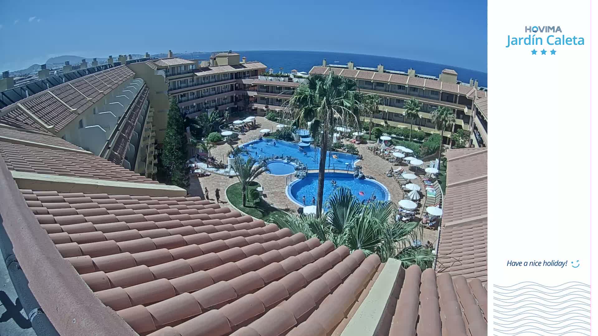Hovima Jardín Caleta Hotel Skyline Live Cam , Adeje -  santa Cruz de Tenerife, Canary Islands, Spain
