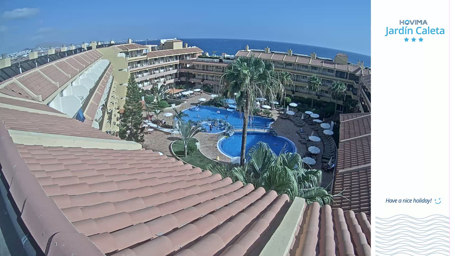 Hovima Jardín Caleta Hotel Skyline Live Cam , Adeje -  santa Cruz de Tenerife, Canary Islands, Spain
