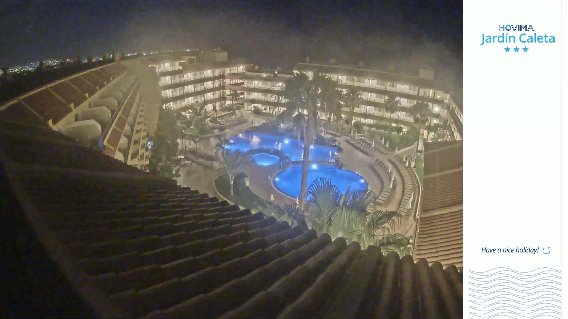 Hovima Jardín Caleta Hotel Skyline Live Cam , Adeje -  santa Cruz de Tenerife, Canary Islands, Spain