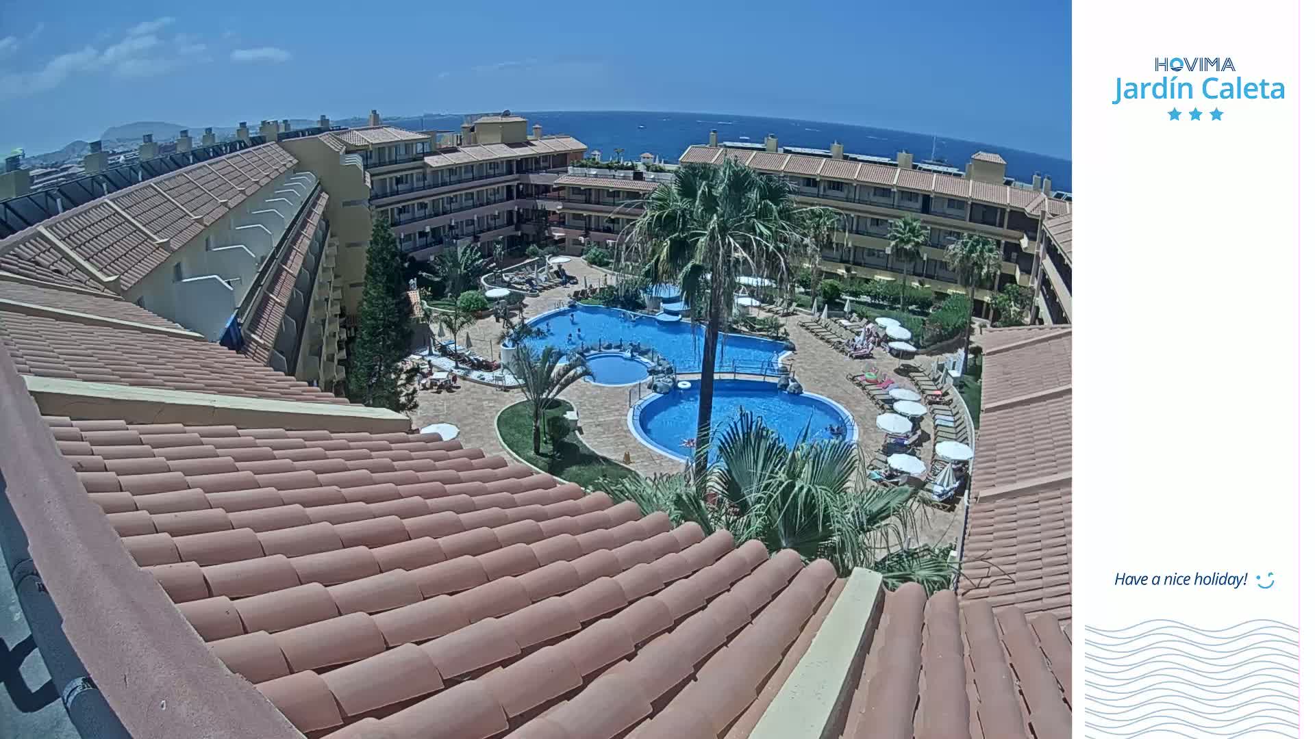 Hovima Jardín Caleta Hotel Skyline Live Cam , Adeje -  santa Cruz de Tenerife, Canary Islands, Spain