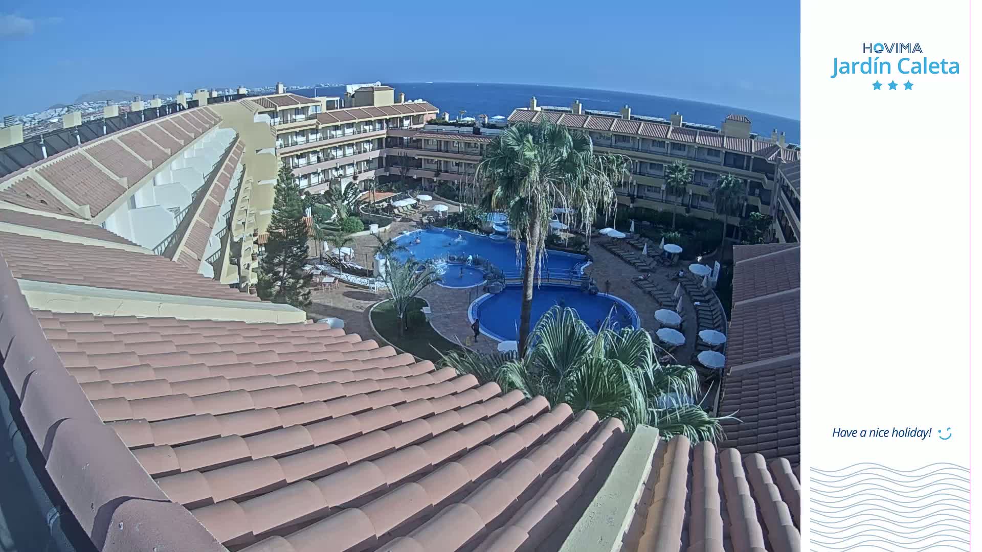 Hovima Jardín Caleta Hotel Skyline Live Cam , Adeje -  santa Cruz de Tenerife, Canary Islands, Spain