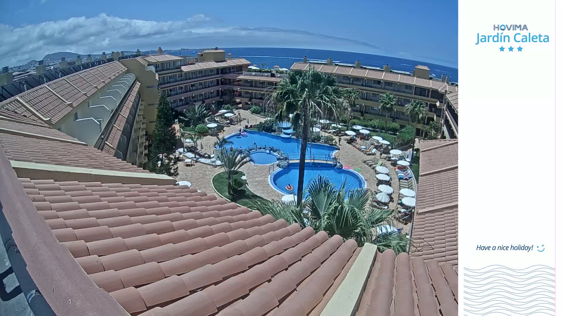 Hovima Jardín Caleta Hotel Skyline Live Cam , Adeje -  santa Cruz de Tenerife, Canary Islands, Spain