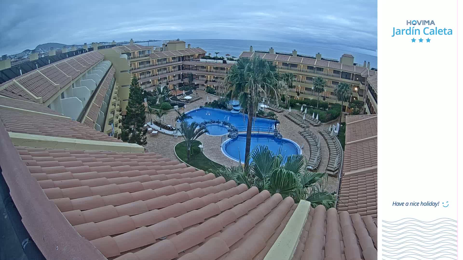 Hovima Jardín Caleta Hotel Skyline Live Cam , Adeje -  santa Cruz de Tenerife, Canary Islands, Spain