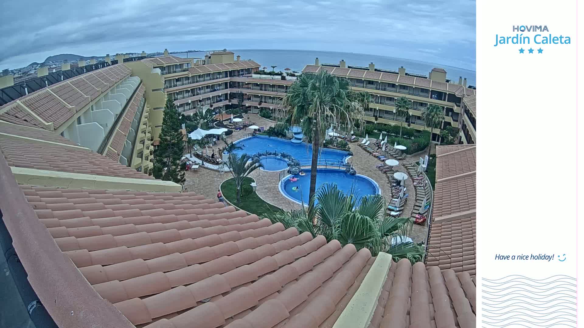 Hovima Jardín Caleta Hotel Skyline Live Cam , Adeje -  santa Cruz de Tenerife, Canary Islands, Spain