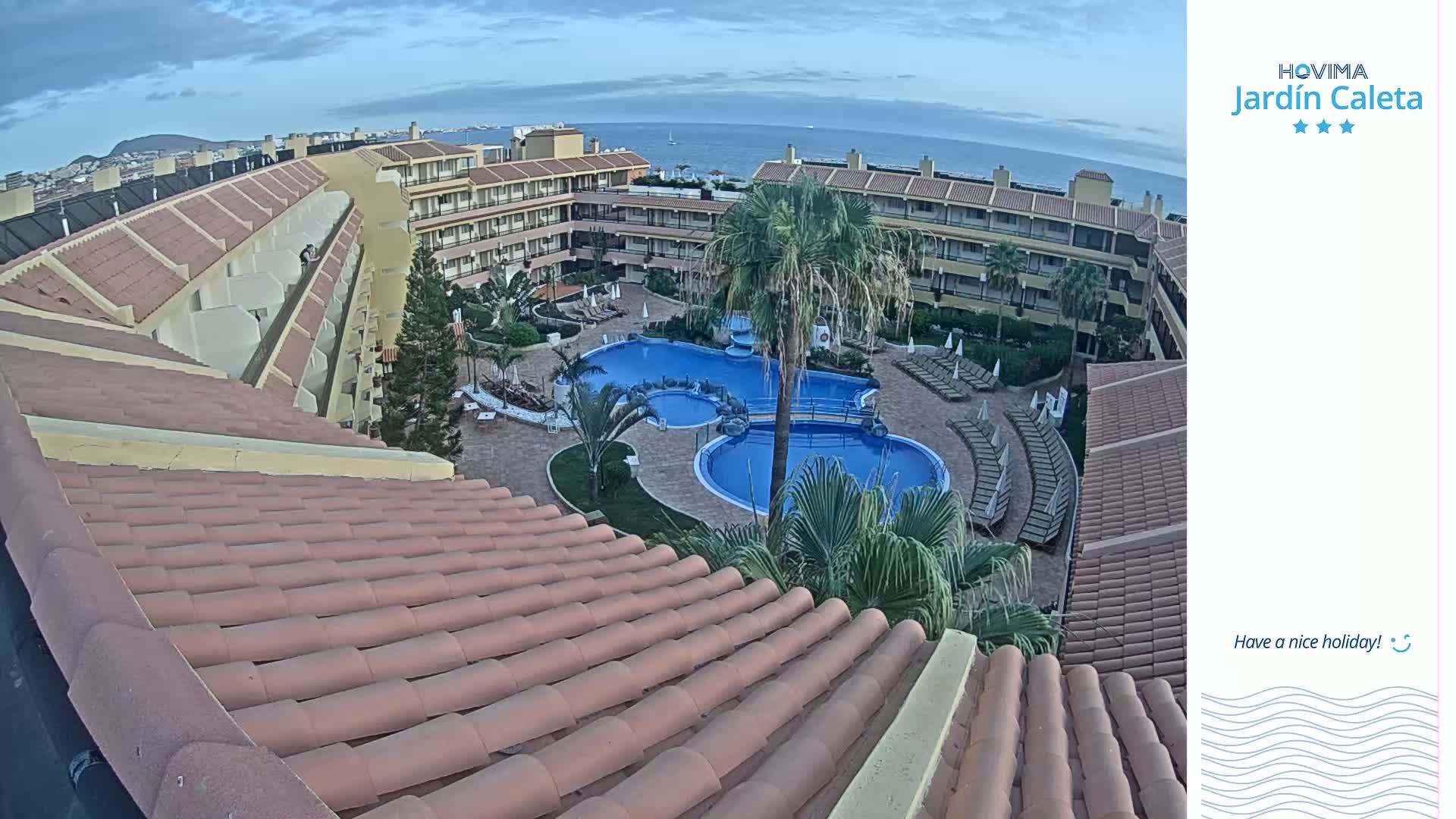 Hovima Jardín Caleta Hotel Skyline Live Cam , Adeje -  santa Cruz de Tenerife, Canary Islands, Spain