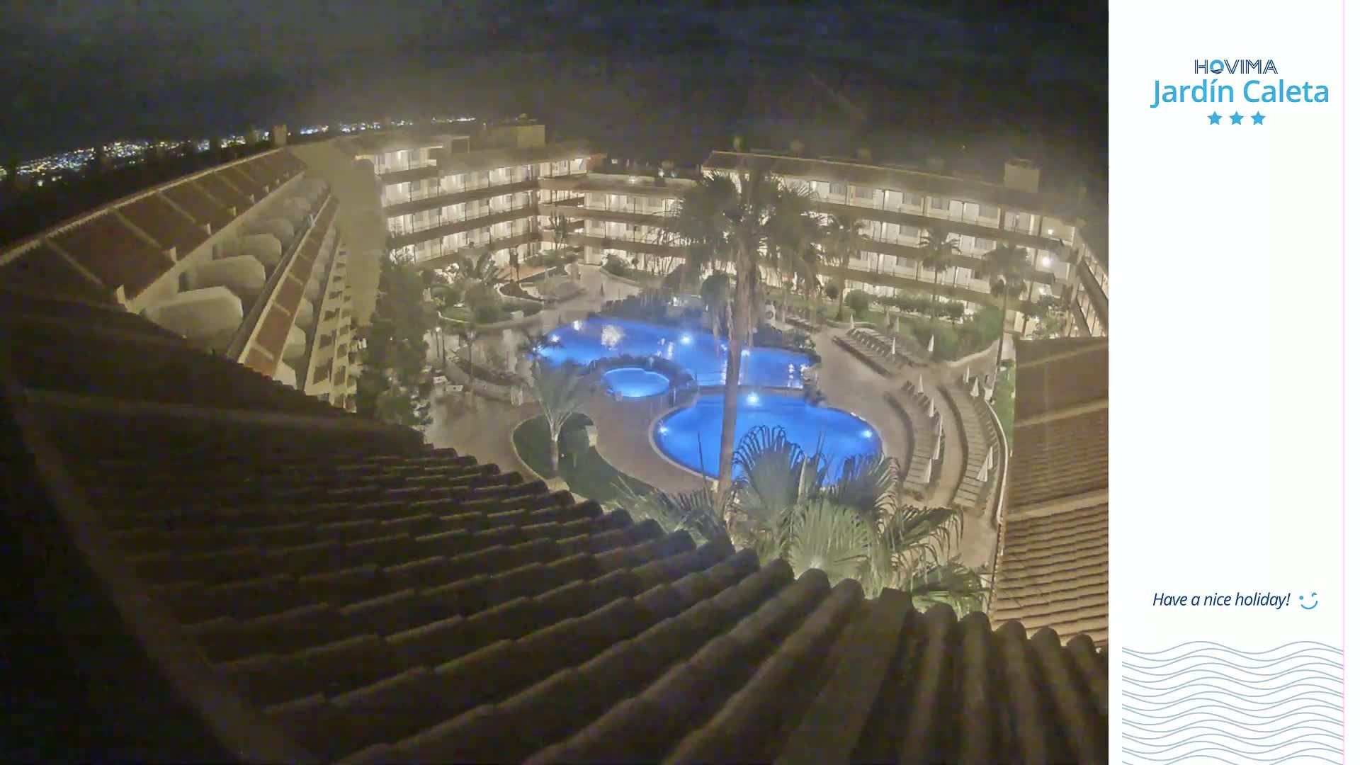 Hovima Jardín Caleta Hotel Skyline Live Cam , Adeje -  santa Cruz de Tenerife, Canary Islands, Spain