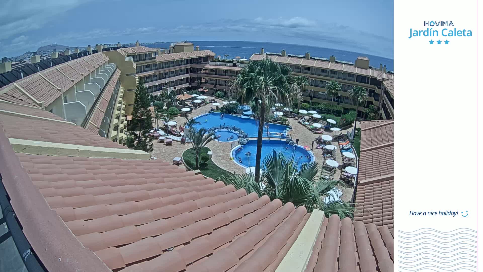 Hovima Jardín Caleta Hotel Skyline Live Cam , Adeje -  santa Cruz de Tenerife, Canary Islands, Spain