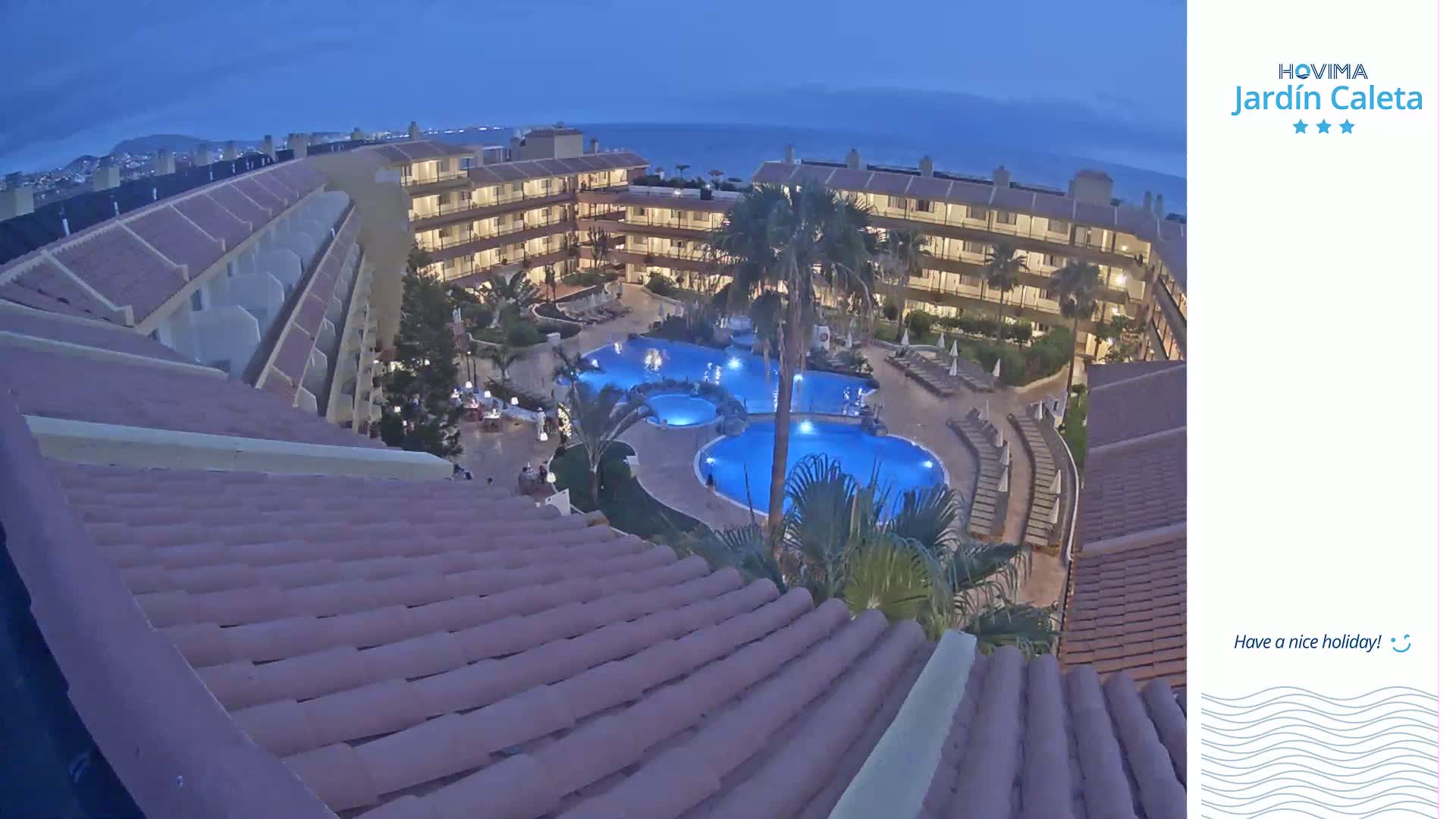 Hovima Jardín Caleta Hotel Skyline Live Cam , Adeje -  santa Cruz de Tenerife, Canary Islands, Spain