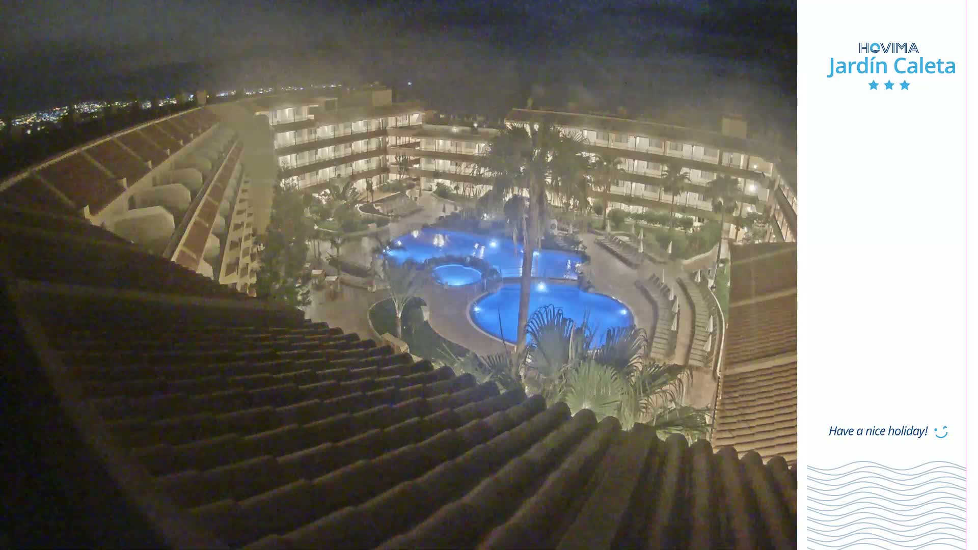 Hovima Jardín Caleta Hotel Skyline Live Cam , Adeje -  santa Cruz de Tenerife, Canary Islands, Spain