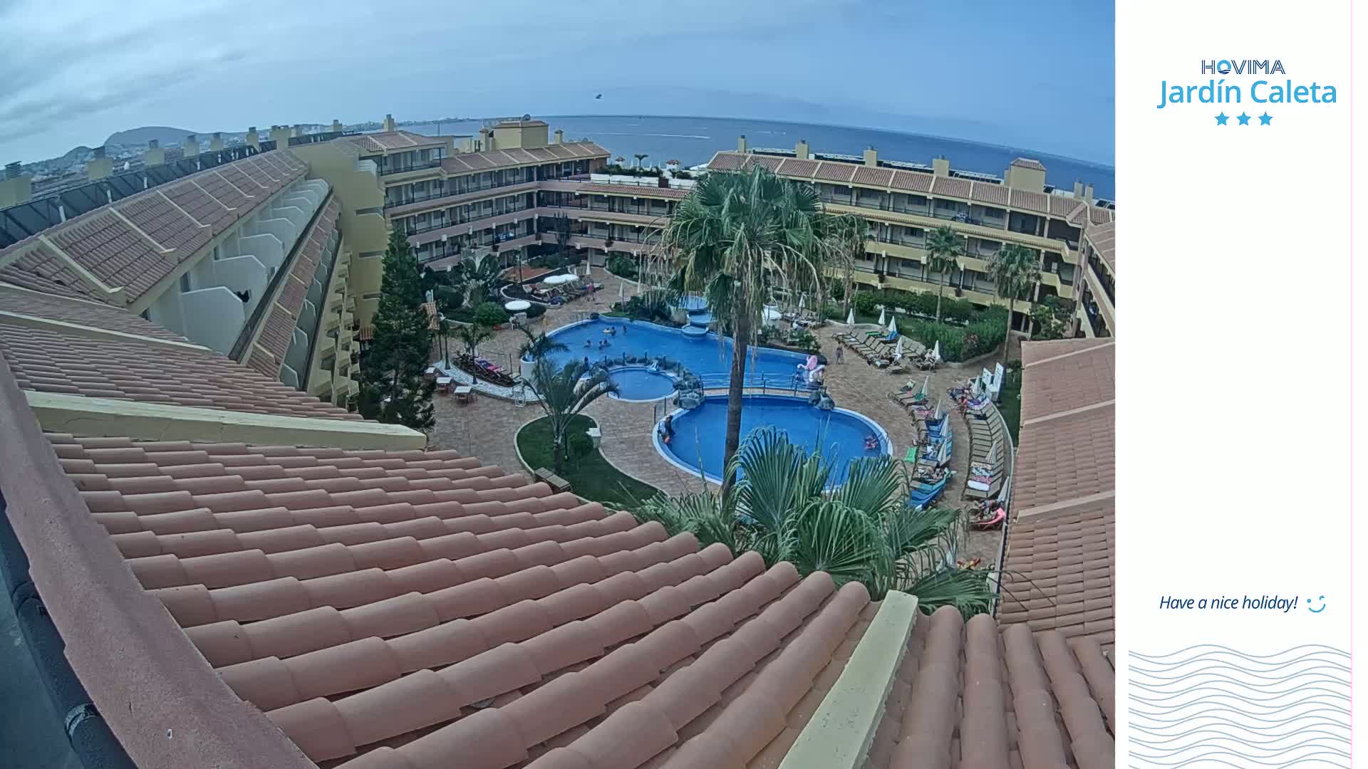 Hovima Jardín Caleta Hotel Skyline Live Cam , Adeje -  santa Cruz de Tenerife, Canary Islands, Spain