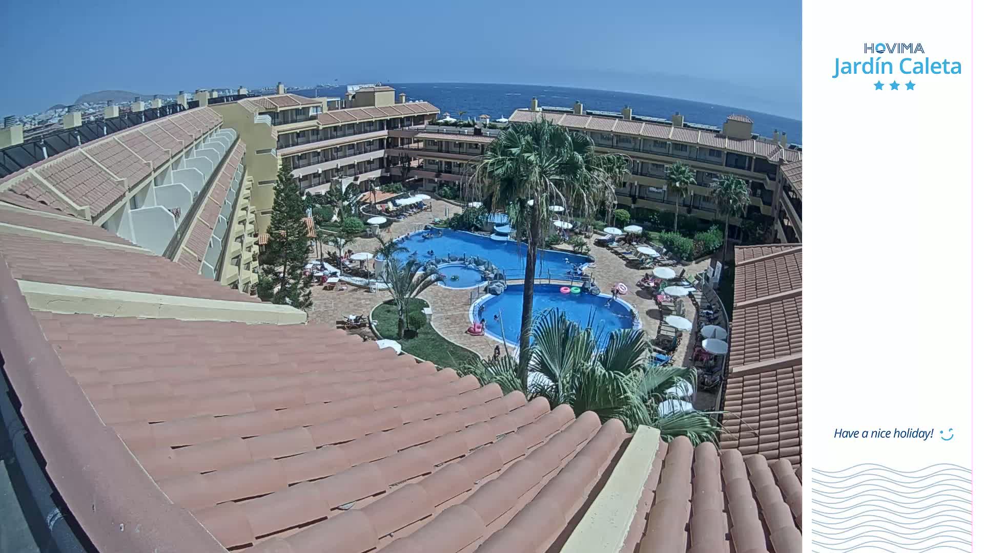 Hovima Jardín Caleta Hotel Skyline Live Cam , Adeje -  santa Cruz de Tenerife, Canary Islands, Spain