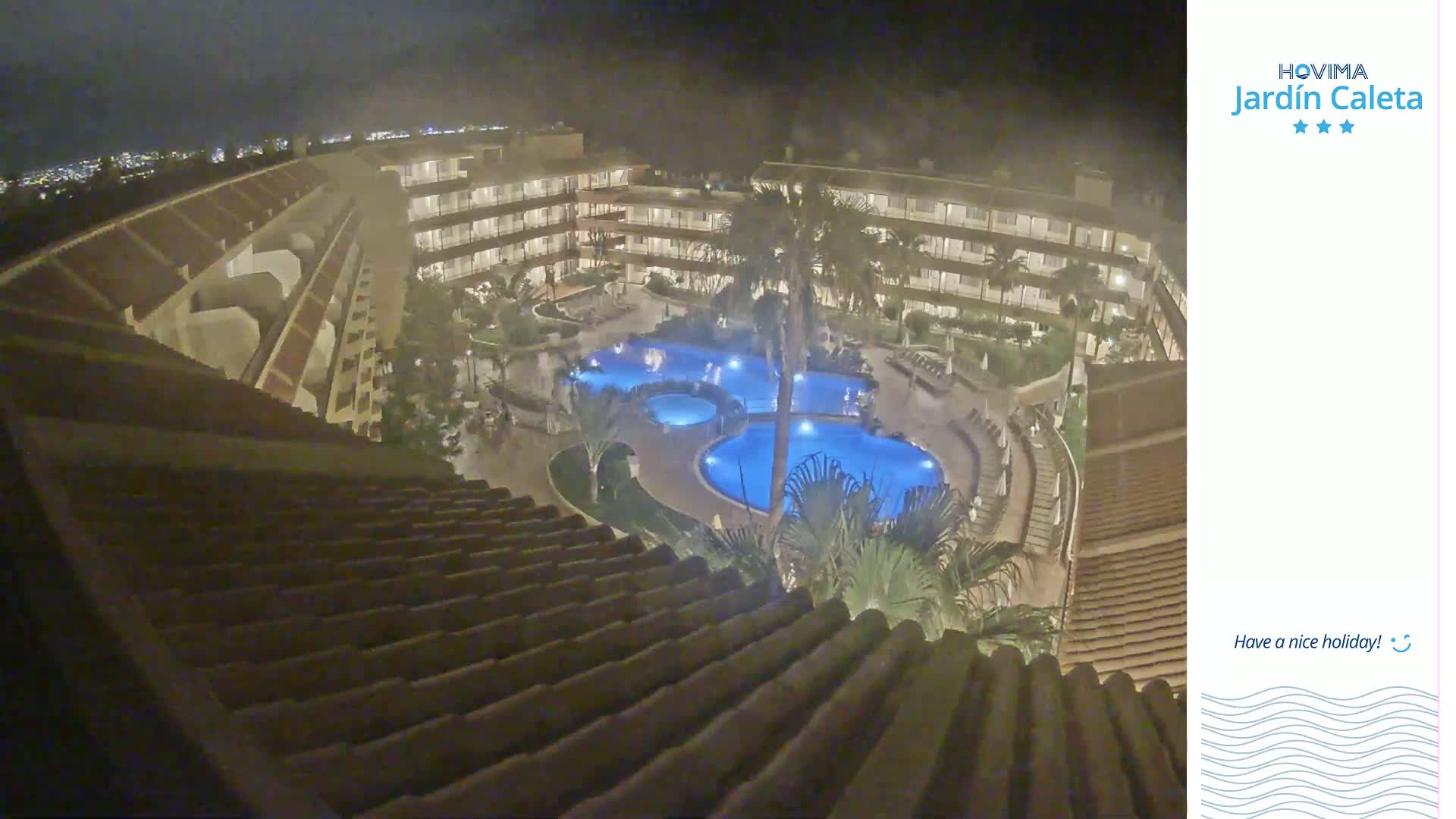 Hovima Jardín Caleta Hotel Skyline Live Cam , Adeje -  santa Cruz de Tenerife, Canary Islands, Spain