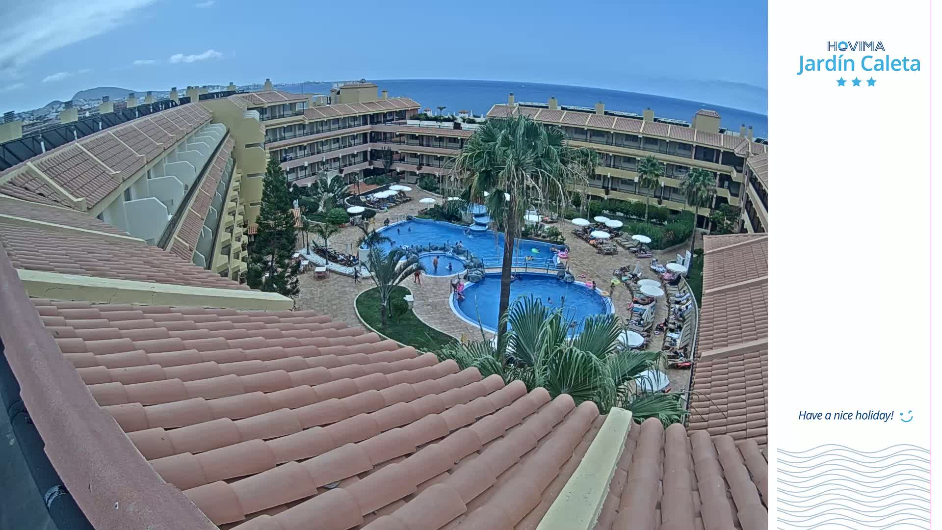 Hovima Jardín Caleta Hotel Skyline Live Cam , Adeje -  santa Cruz de Tenerife, Canary Islands, Spain