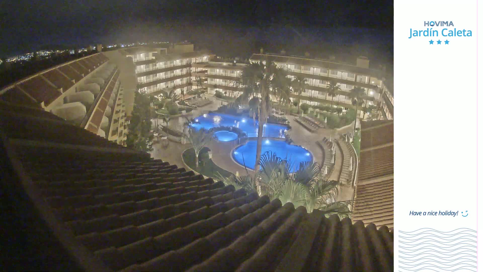 Hovima Jardín Caleta Hotel Skyline Live Cam , Adeje -  santa Cruz de Tenerife, Canary Islands, Spain