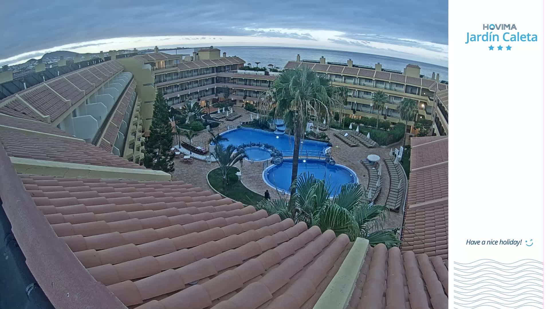 Hovima Jardín Caleta Hotel Skyline Live Cam , Adeje -  santa Cruz de Tenerife, Canary Islands, Spain