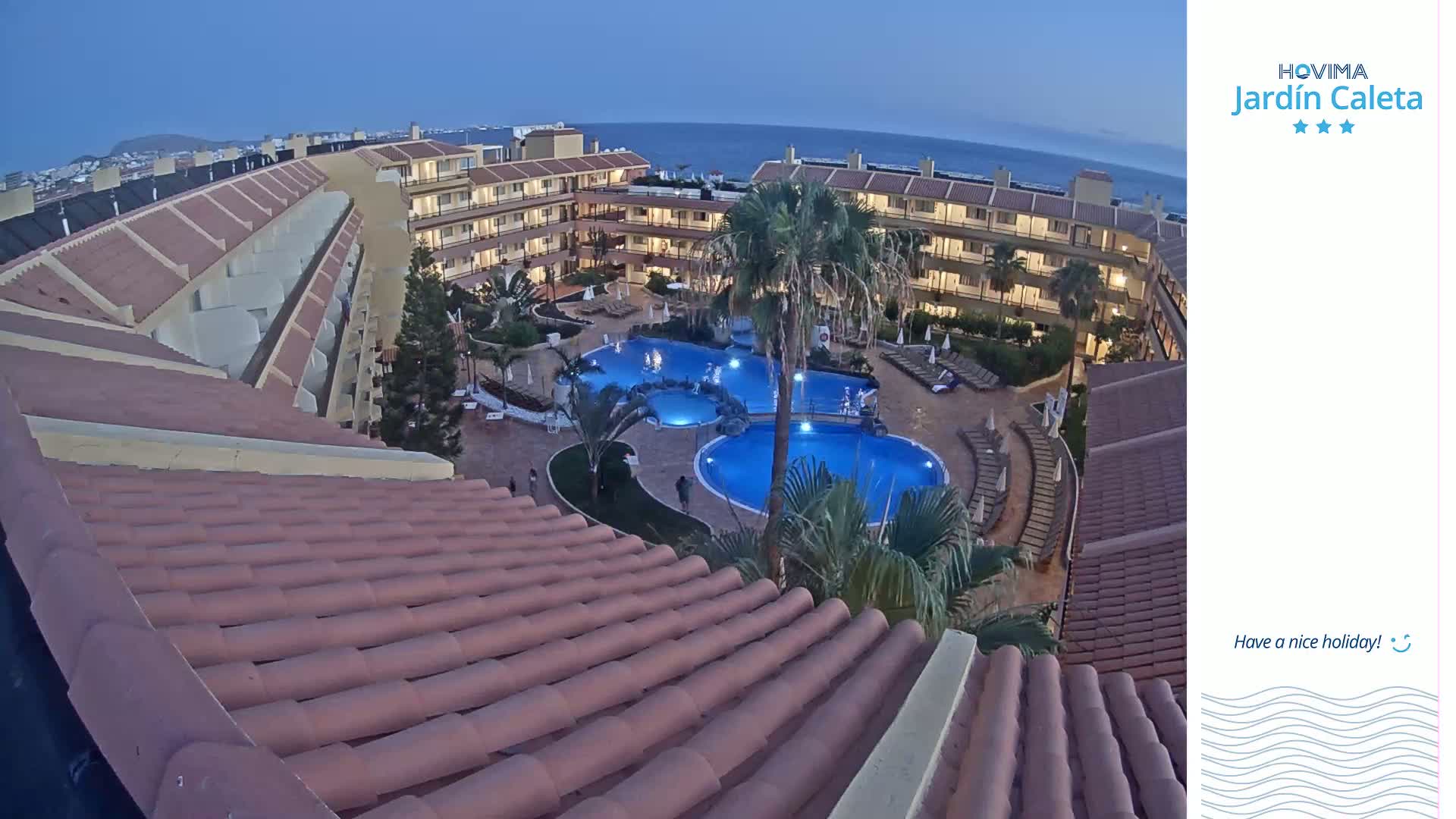Hovima Jardín Caleta Hotel Skyline Live Cam , Adeje -  santa Cruz de Tenerife, Canary Islands, Spain