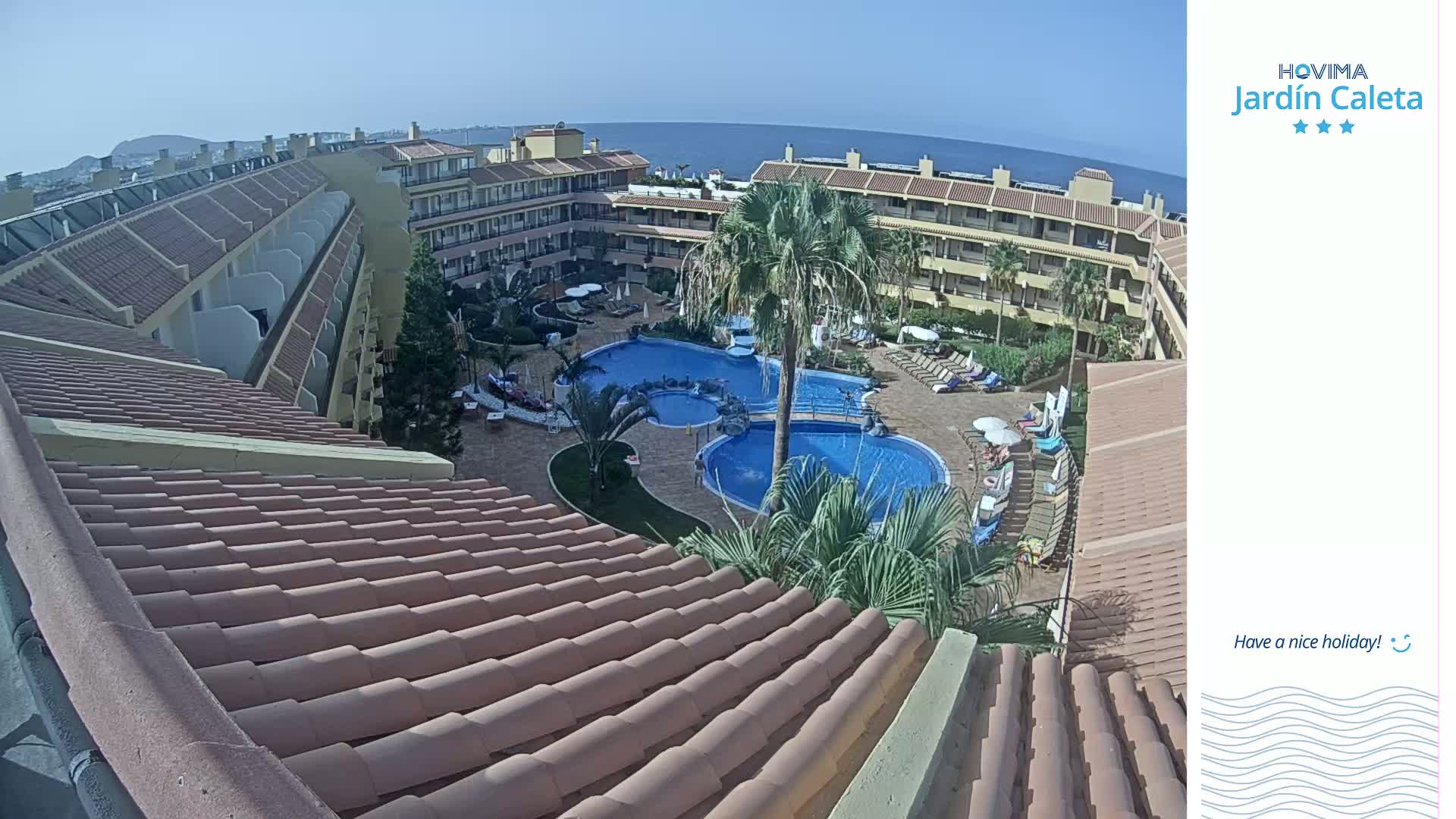 Hovima Jardín Caleta Hotel Skyline Live Cam , Adeje -  santa Cruz de Tenerife, Canary Islands, Spain