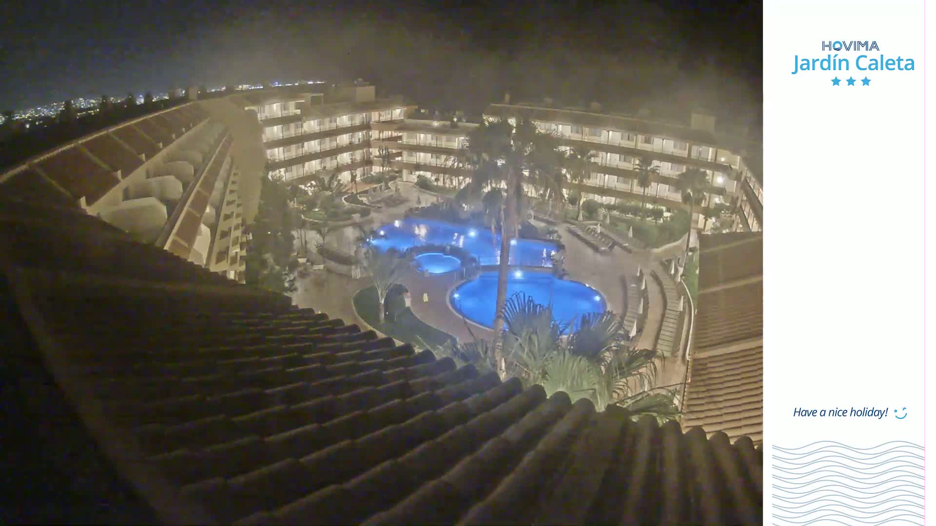 Hovima Jardín Caleta Hotel Skyline Live Cam , Adeje -  santa Cruz de Tenerife, Canary Islands, Spain