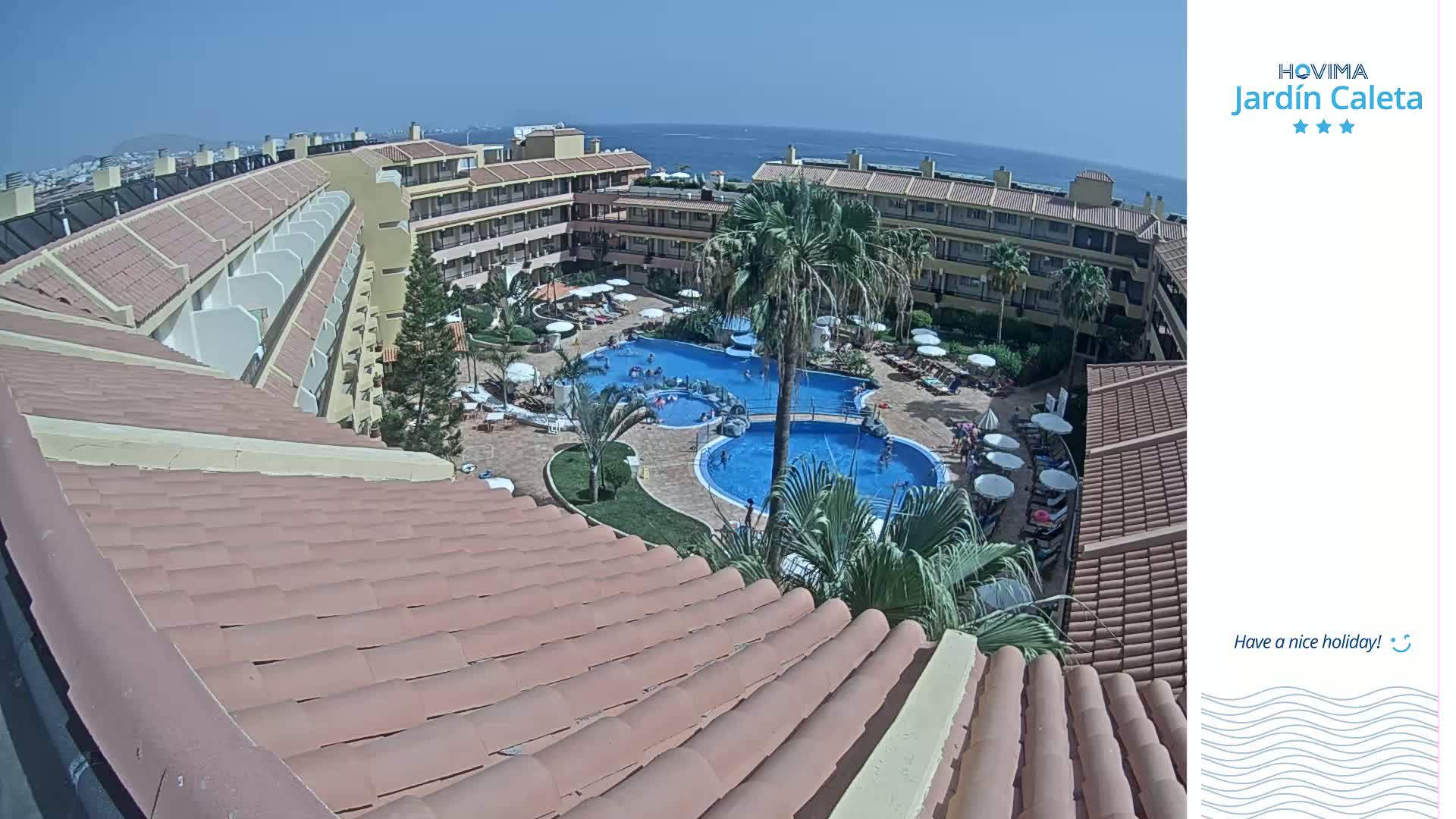 Hovima Jardín Caleta Hotel Skyline Live Cam , Adeje -  santa Cruz de Tenerife, Canary Islands, Spain