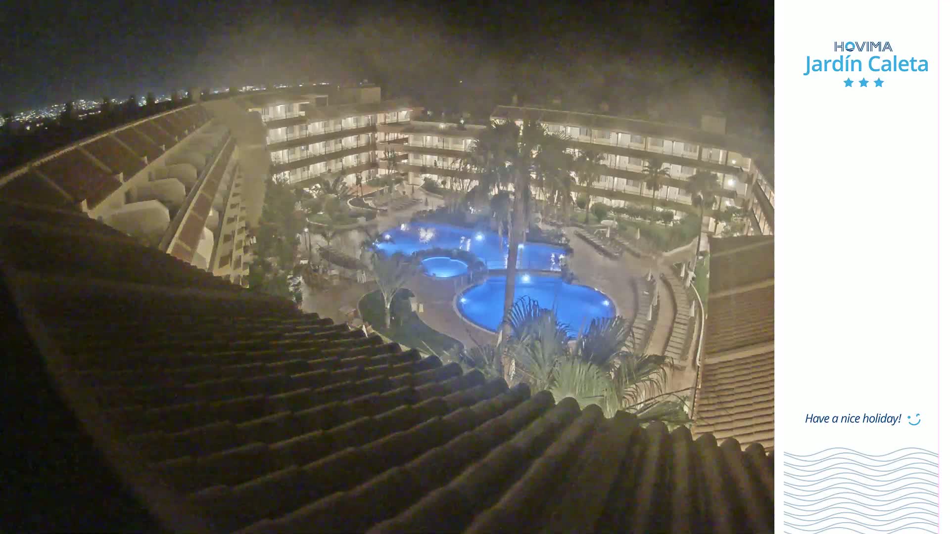 Hovima Jardín Caleta Hotel Skyline Live Cam , Adeje -  santa Cruz de Tenerife, Canary Islands, Spain