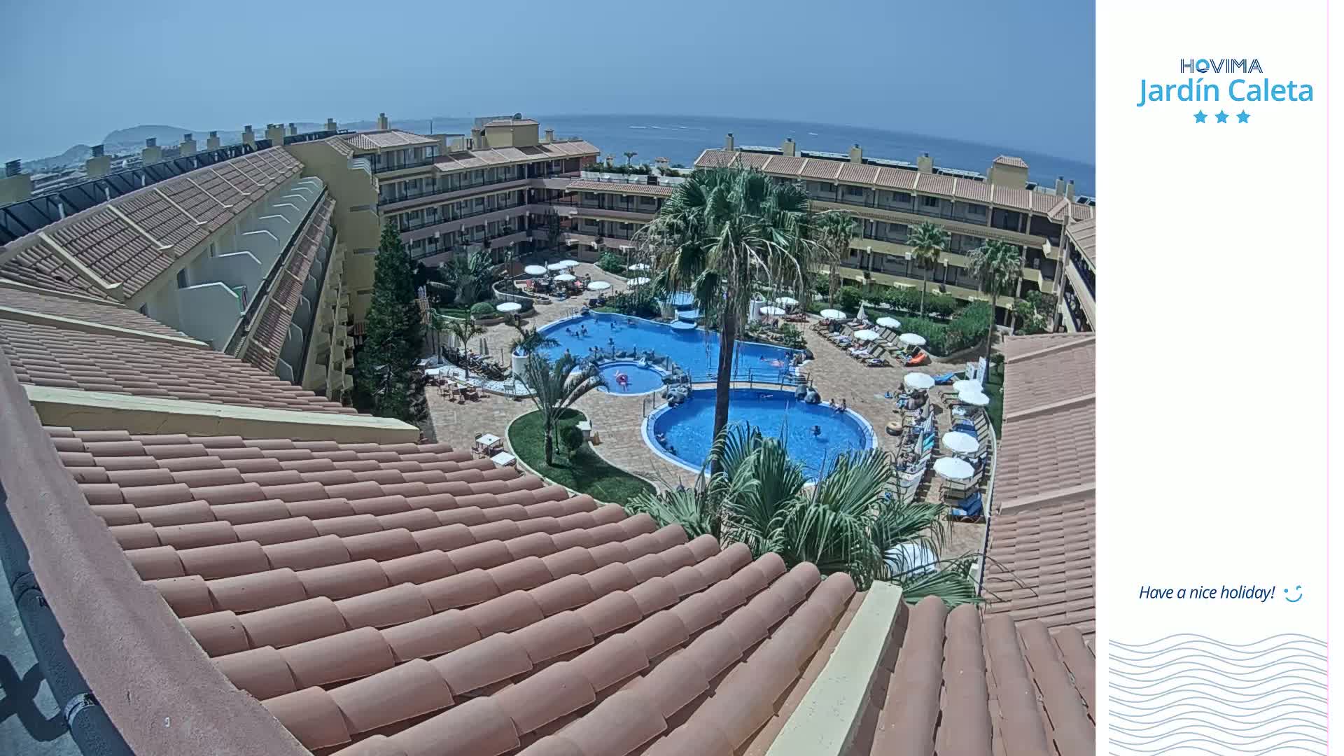 Hovima Jardín Caleta Hotel Skyline Live Cam , Adeje -  santa Cruz de Tenerife, Canary Islands, Spain