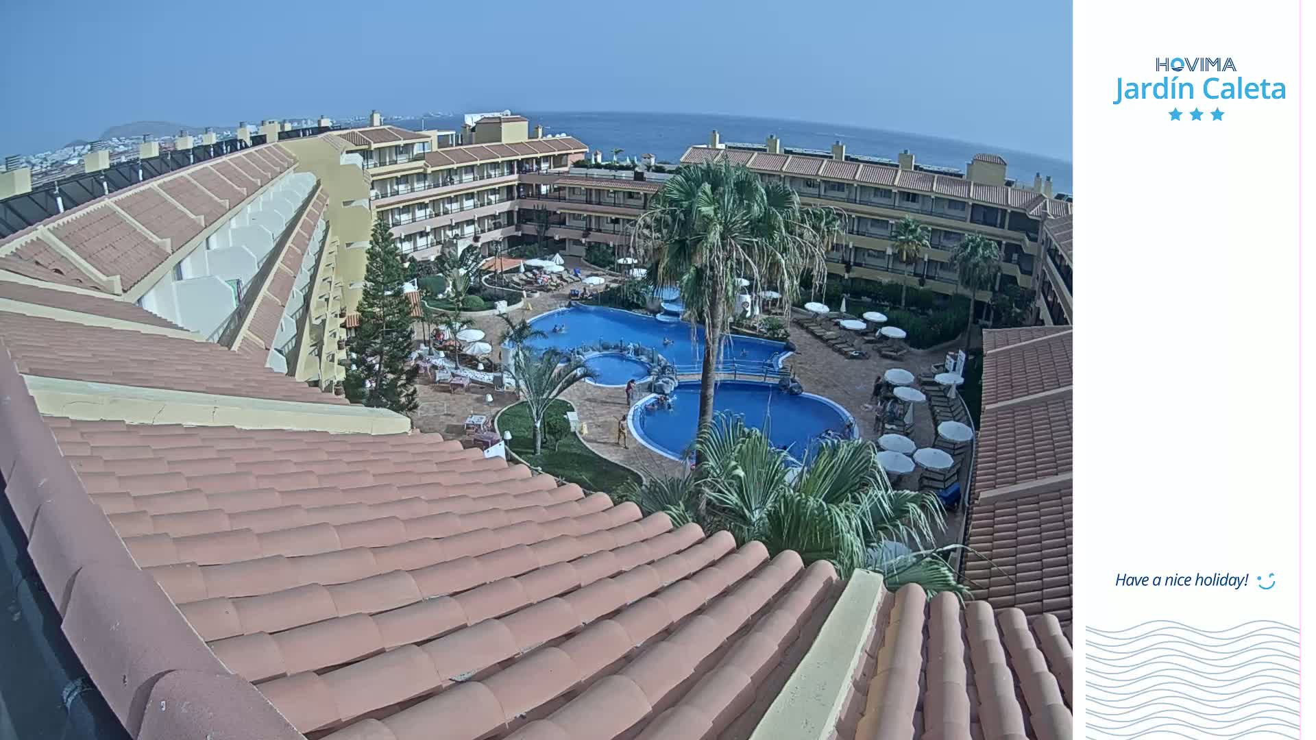 Hovima Jardín Caleta Hotel Skyline Live Cam , Adeje -  santa Cruz de Tenerife, Canary Islands, Spain