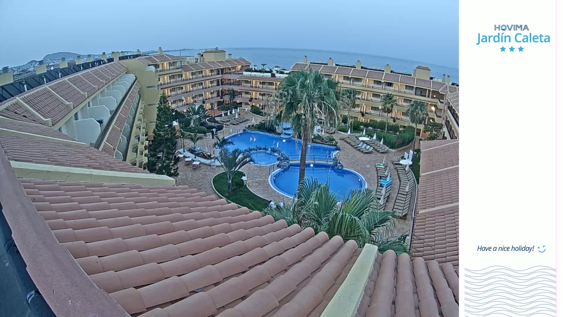 Hovima Jardín Caleta Hotel Skyline Live Cam , Adeje -  santa Cruz de Tenerife, Canary Islands, Spain