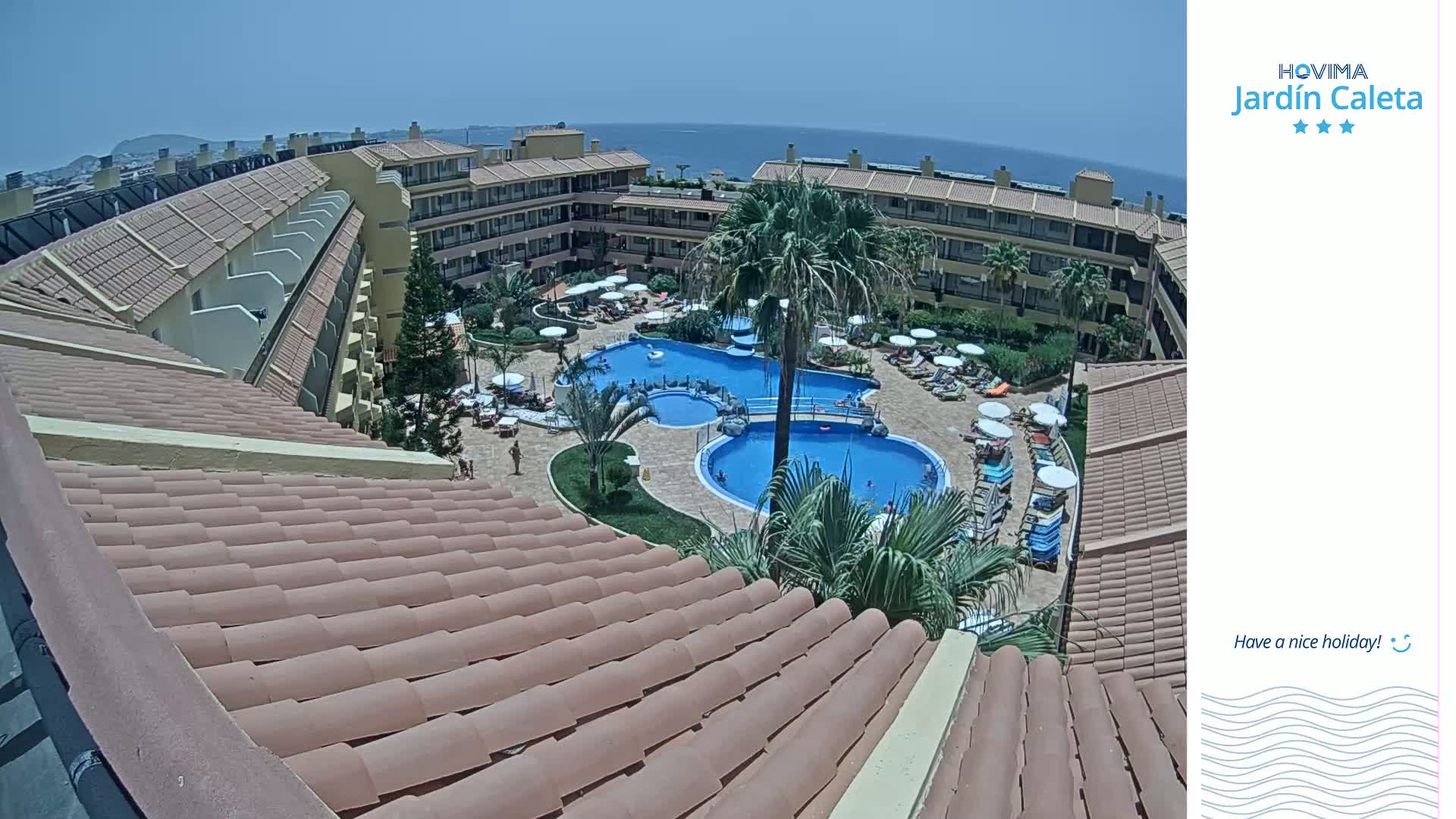 Hovima Jardín Caleta Hotel Skyline Live Cam , Adeje -  santa Cruz de Tenerife, Canary Islands, Spain