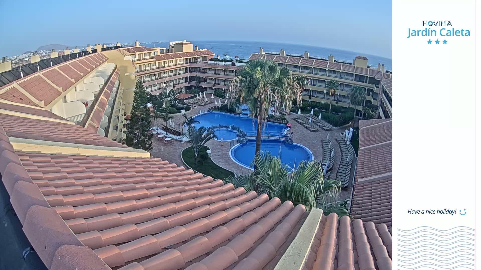 Hovima Jardín Caleta Hotel Skyline Live Cam , Adeje -  santa Cruz de Tenerife, Canary Islands, Spain