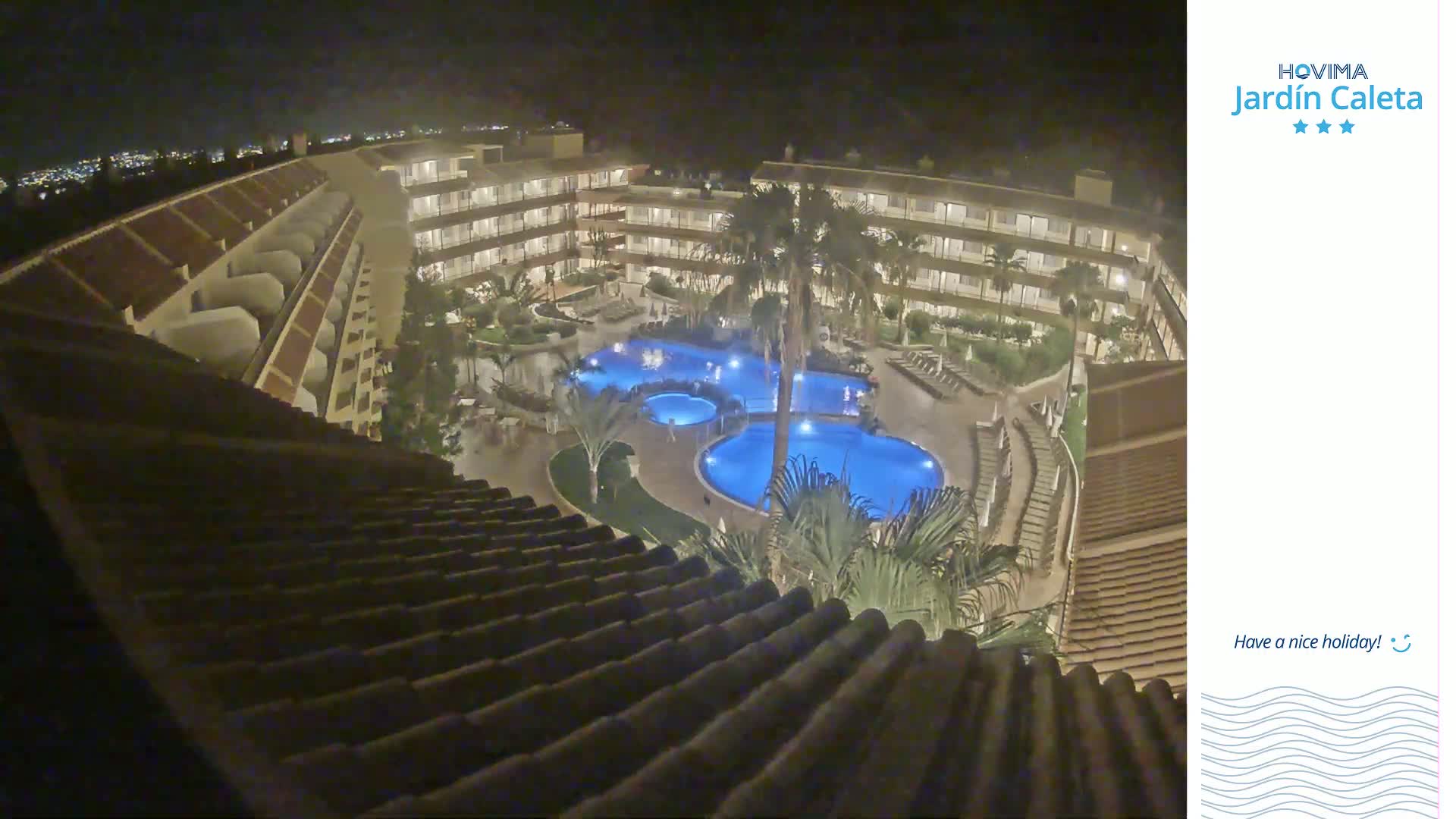 Hovima Jardín Caleta Hotel Skyline Live Cam , Adeje -  santa Cruz de Tenerife, Canary Islands, Spain