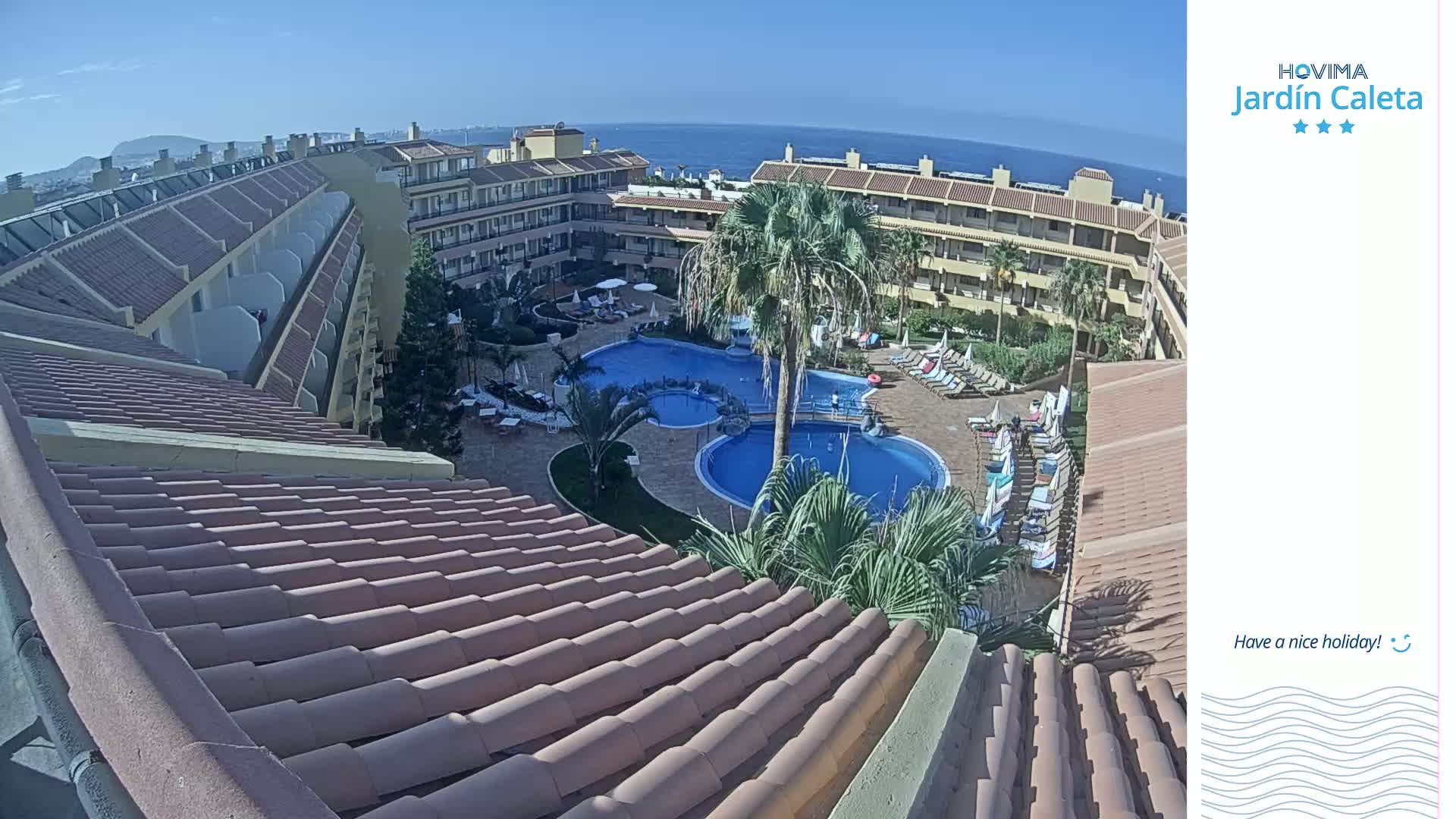 Hovima Jardín Caleta Hotel Skyline Live Cam , Adeje -  santa Cruz de Tenerife, Canary Islands, Spain