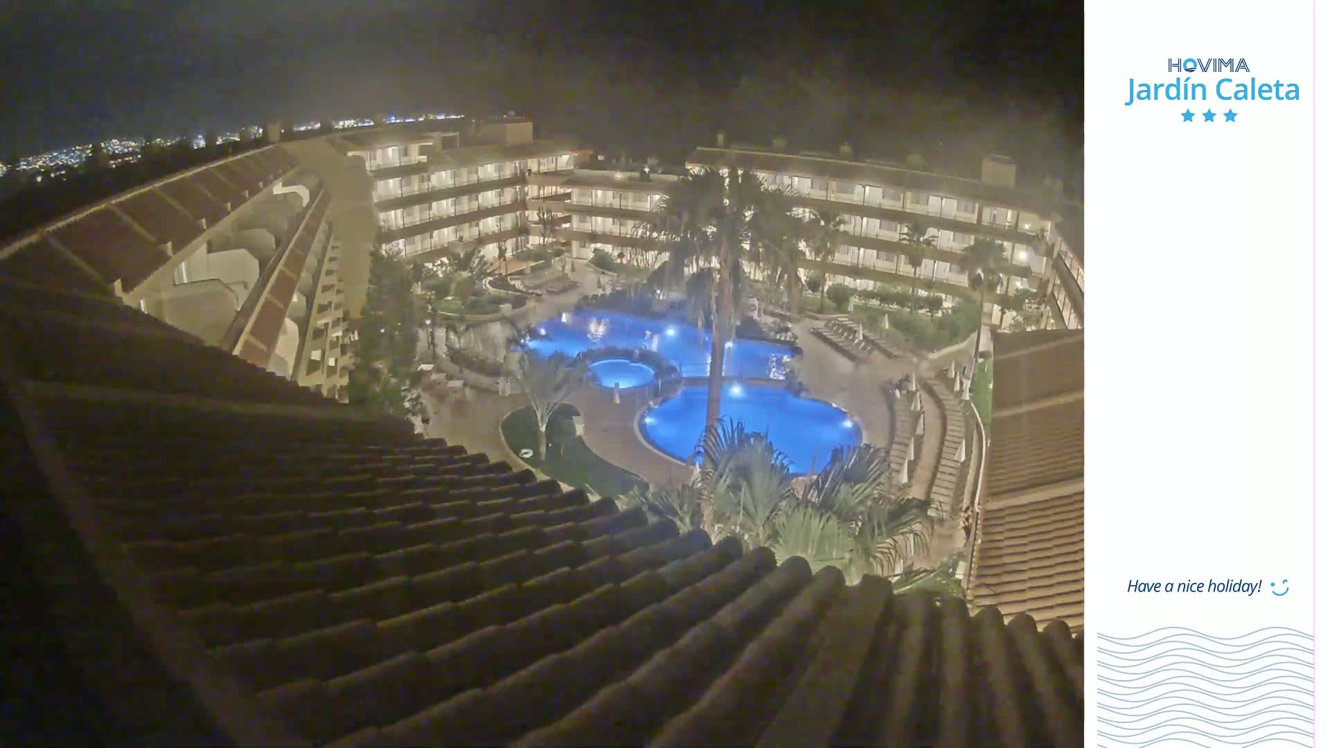 Hovima Jardín Caleta Hotel Skyline Live Cam , Adeje -  santa Cruz de Tenerife, Canary Islands, Spain