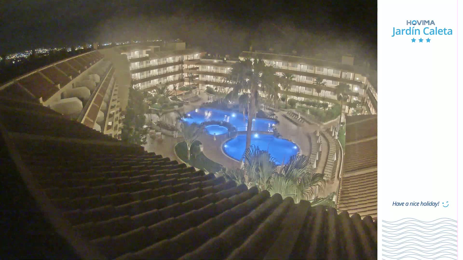 Hovima Jardín Caleta Hotel Skyline Live Cam , Adeje -  santa Cruz de Tenerife, Canary Islands, Spain