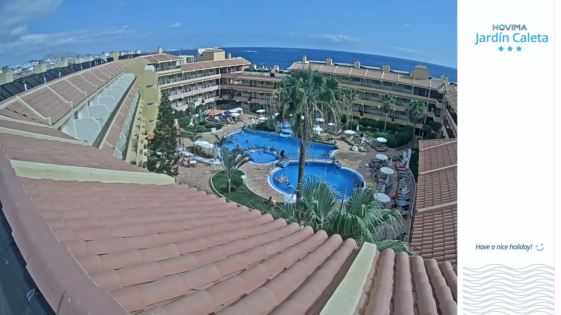 Hovima Jardín Caleta Hotel Skyline Live Cam , Adeje -  santa Cruz de Tenerife, Canary Islands, Spain