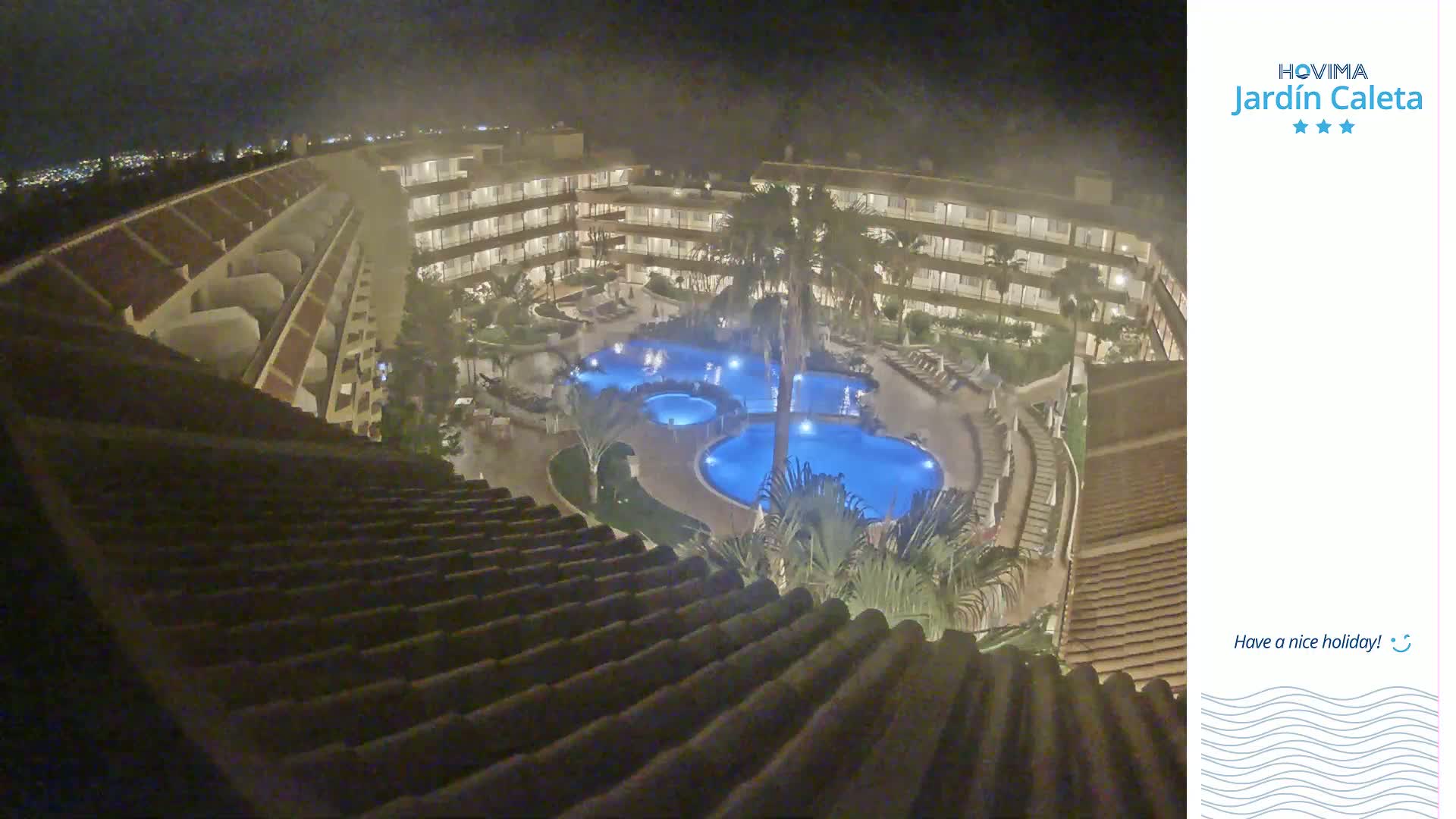 Hovima Jardín Caleta Hotel Skyline Live Cam , Adeje -  santa Cruz de Tenerife, Canary Islands, Spain