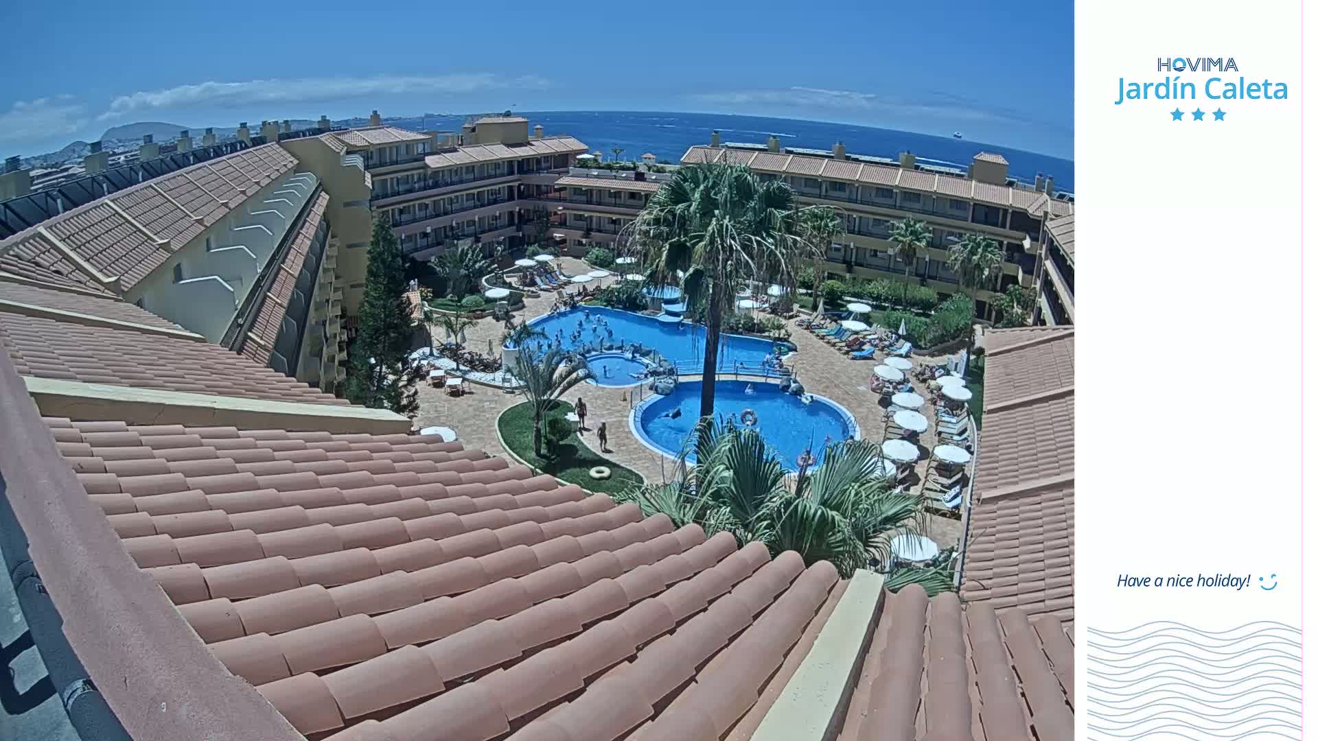 Hovima Jardín Caleta Hotel Skyline Live Cam , Adeje -  santa Cruz de Tenerife, Canary Islands, Spain