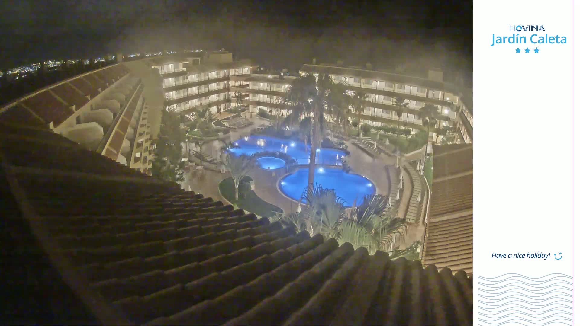 Hovima Jardín Caleta Hotel Skyline Live Cam , Adeje -  santa Cruz de Tenerife, Canary Islands, Spain