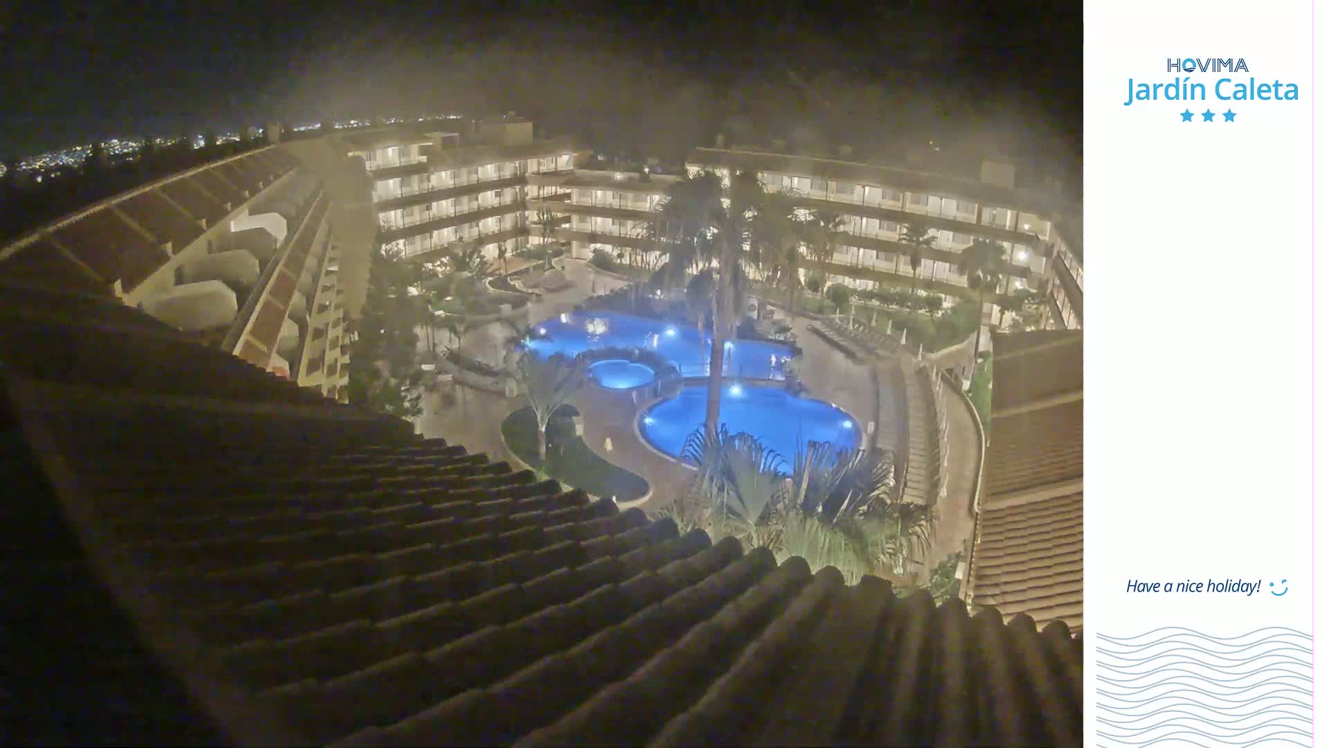 Hovima Jardín Caleta Hotel Skyline Live Cam , Adeje -  santa Cruz de Tenerife, Canary Islands, Spain