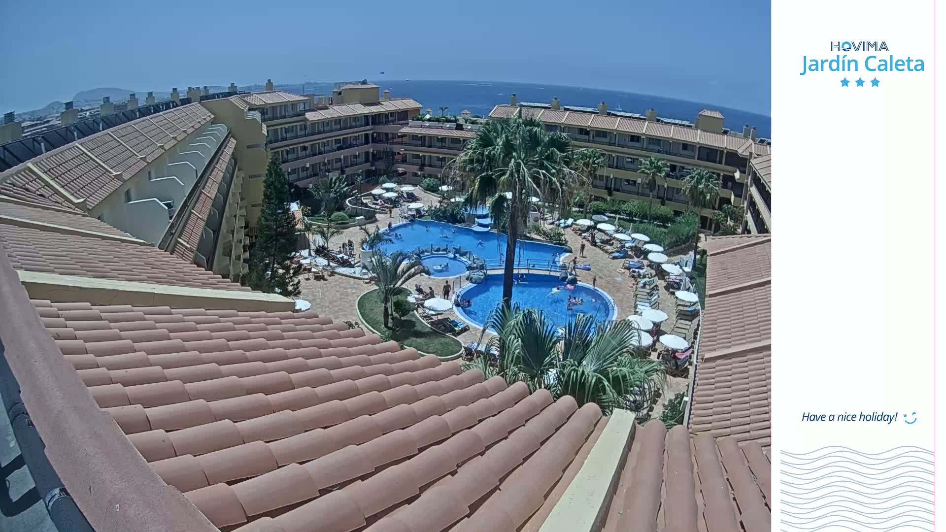 Hovima Jardín Caleta Hotel Skyline Live Cam , Adeje -  santa Cruz de Tenerife, Canary Islands, Spain
