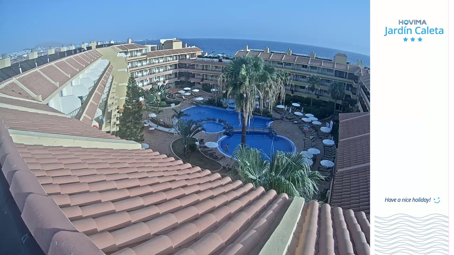Hovima Jardín Caleta Hotel Skyline Live Cam , Adeje -  santa Cruz de Tenerife, Canary Islands, Spain