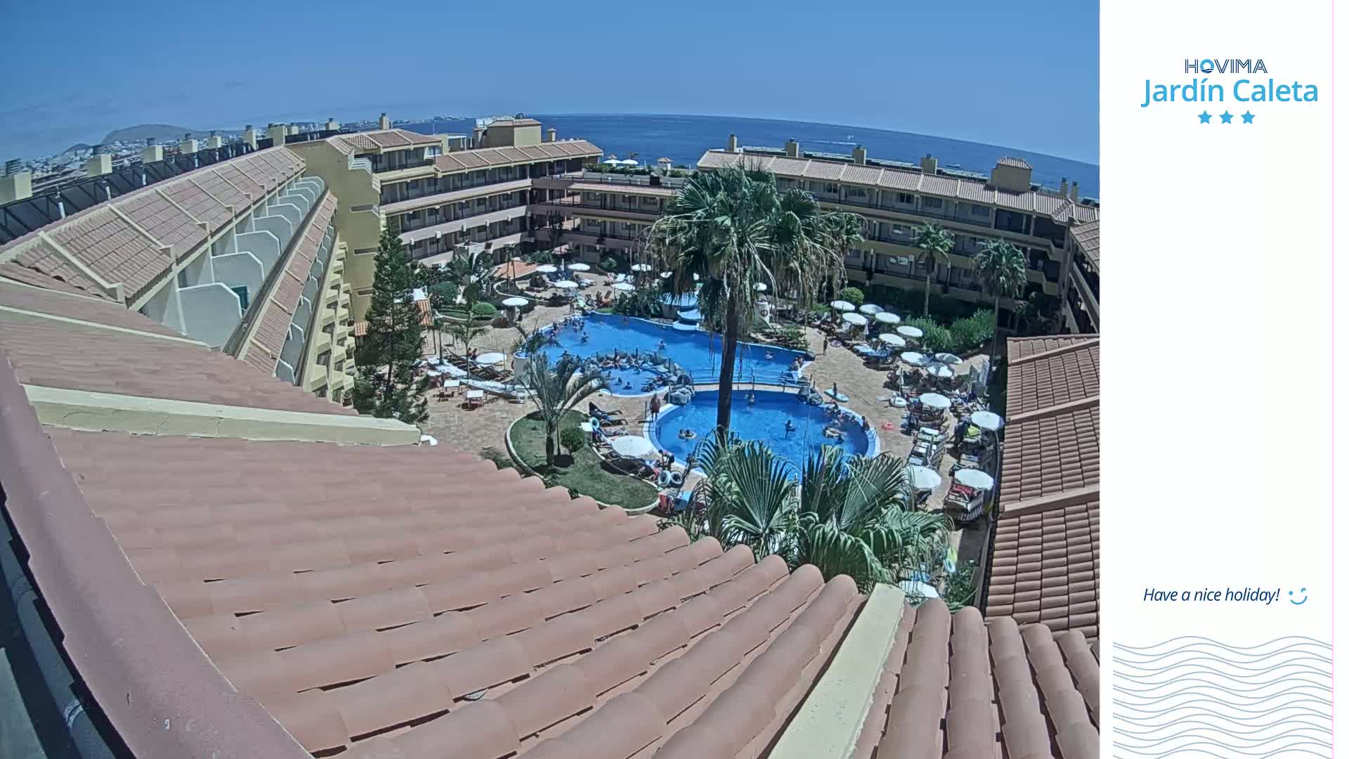 Hovima Jardín Caleta Hotel Skyline Live Cam , Adeje -  santa Cruz de Tenerife, Canary Islands, Spain