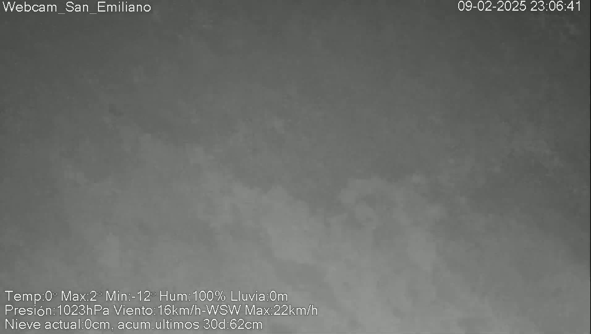 A dark gray, overcast sky is shown in a nighttime, outdoor image.
