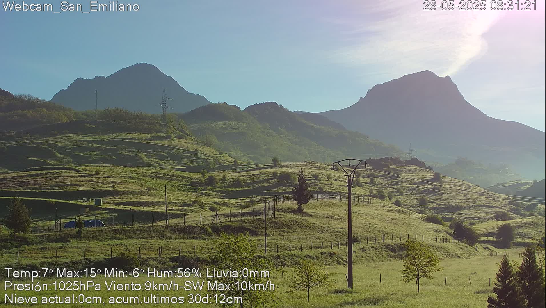 Peña Ubiña (Ubina Mount Peaks) From Babia  Panaromic Live Cam - León, Castile&Leon, Spain