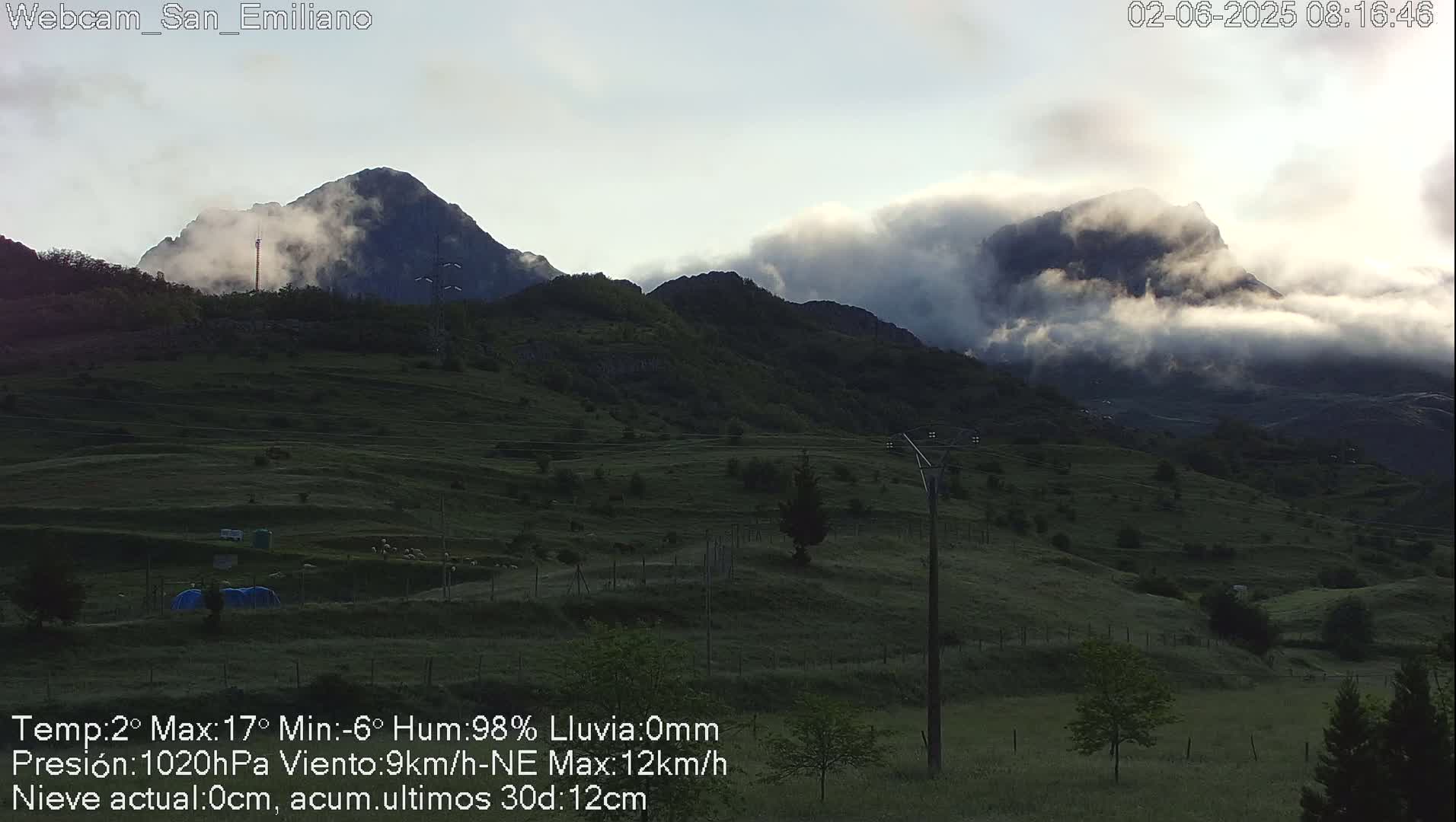 Peña Ubiña (Ubina Mount Peaks) From Babia  Panaromic Live Cam - León, Castile&Leon, Spain