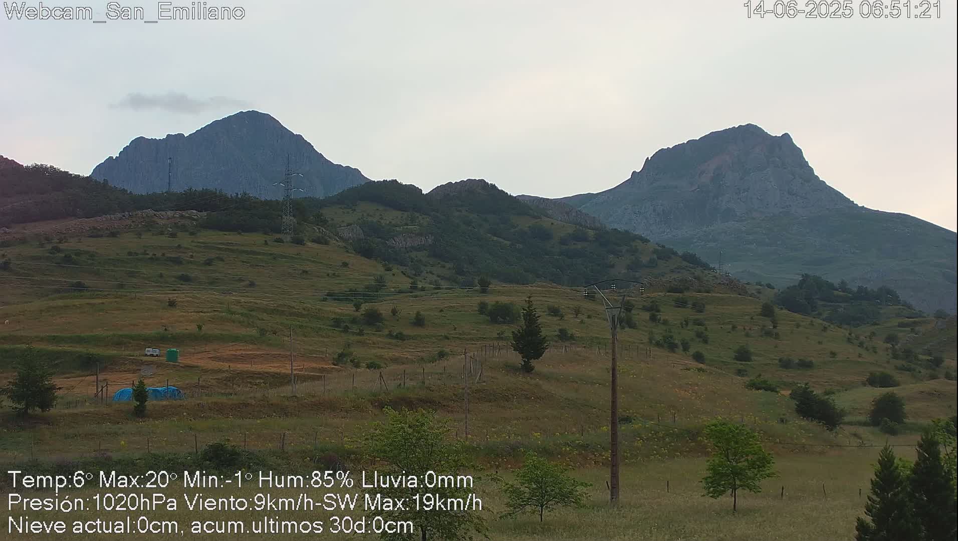 Peña Ubiña (Ubina Mount Peaks) From Babia  Panaromic Live Cam - León, Castile&Leon, Spain