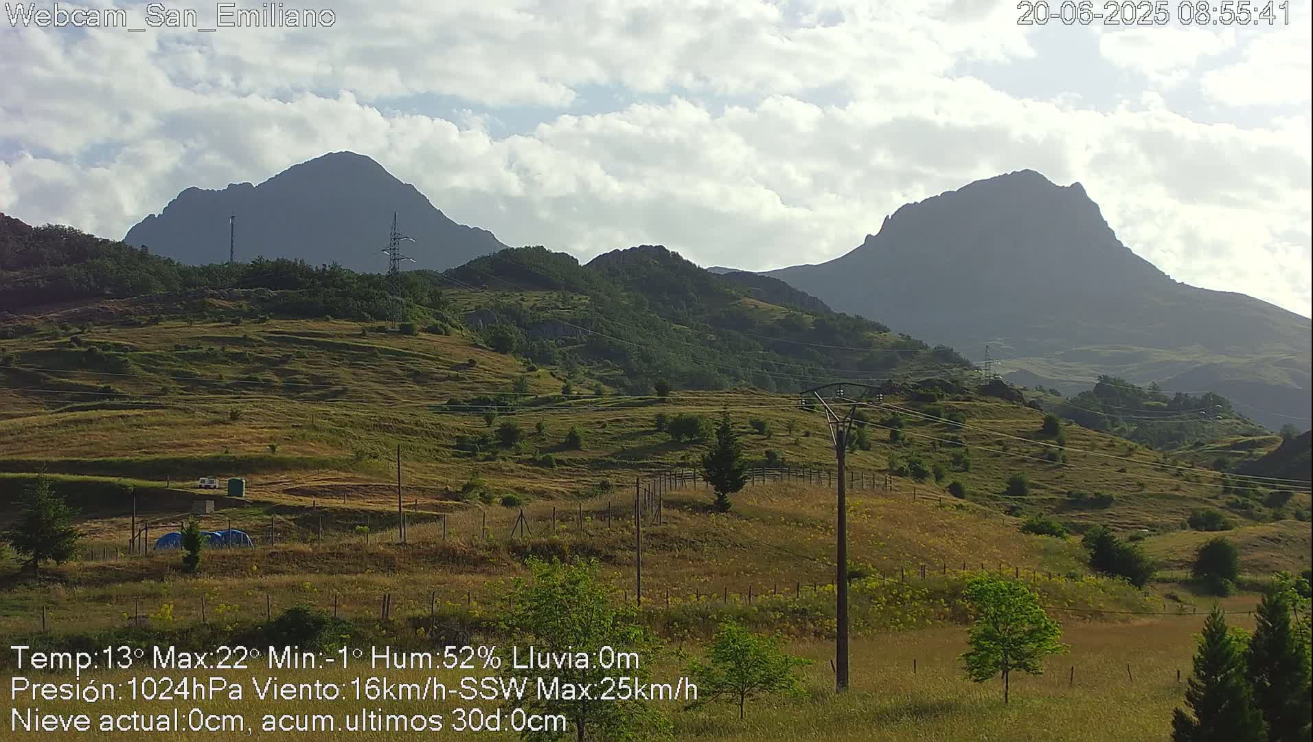 Peña Ubiña (Ubina Mount Peaks) From Babia  Panaromic Live Cam - León, Castile&Leon, Spain