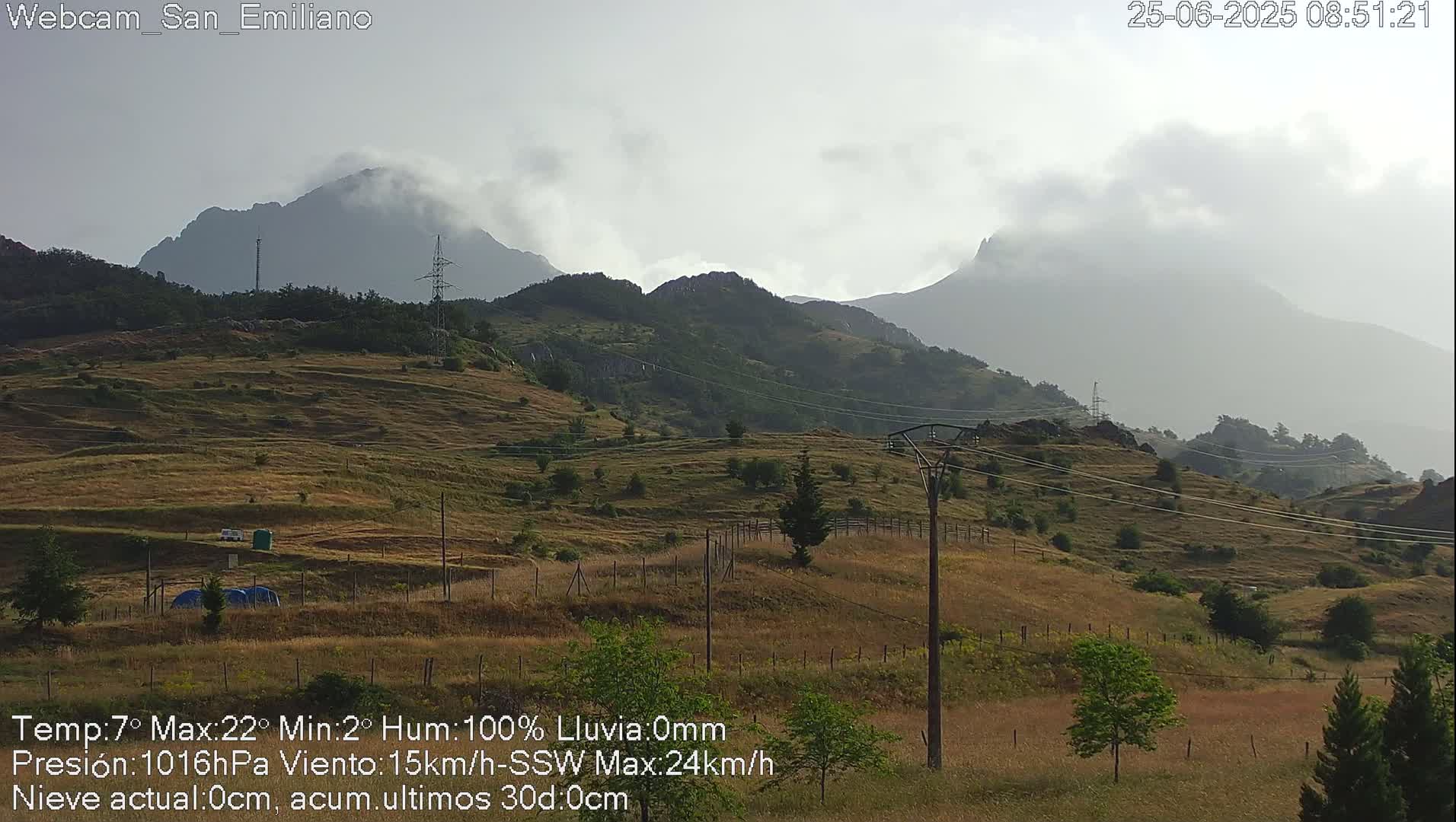 Peña Ubiña (Ubina Mount Peaks) From Babia  Panaromic Live Cam - León, Castile&Leon, Spain