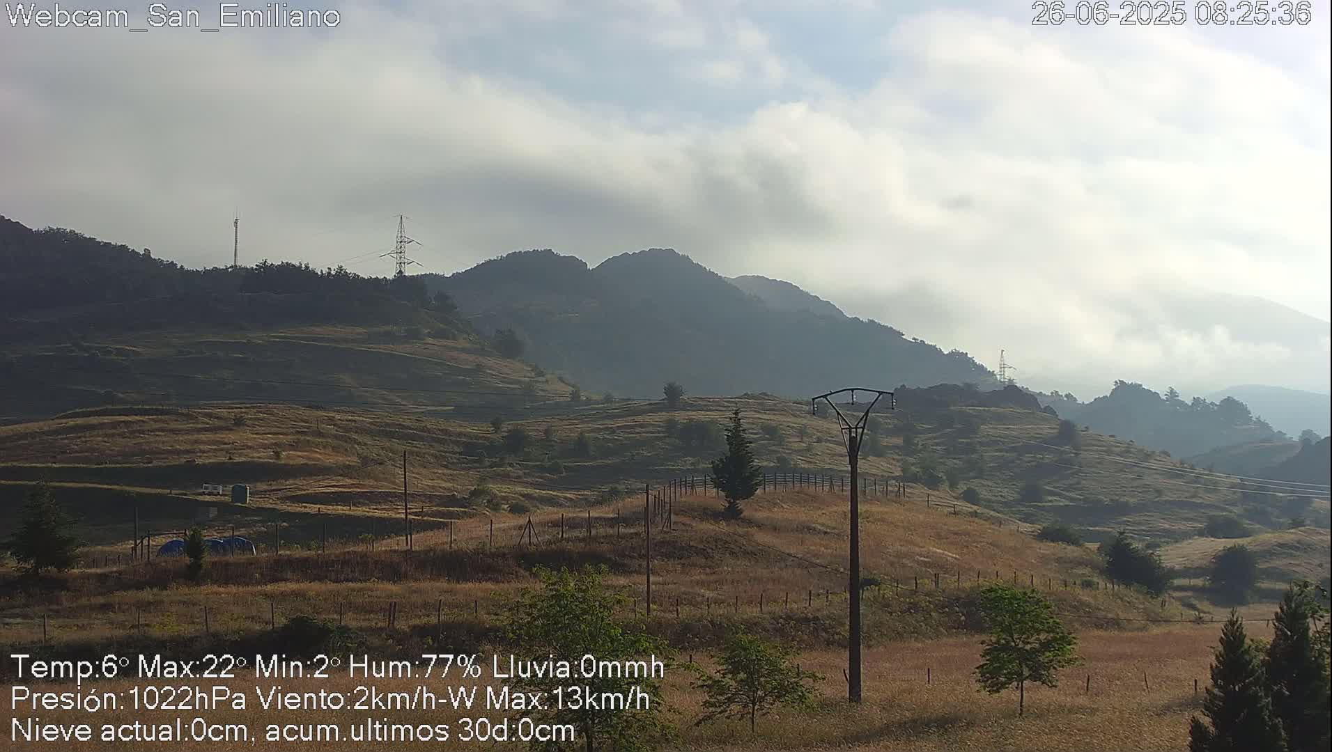 Peña Ubiña (Ubina Mount Peaks) From Babia  Panaromic Live Cam - León, Castile&Leon, Spain