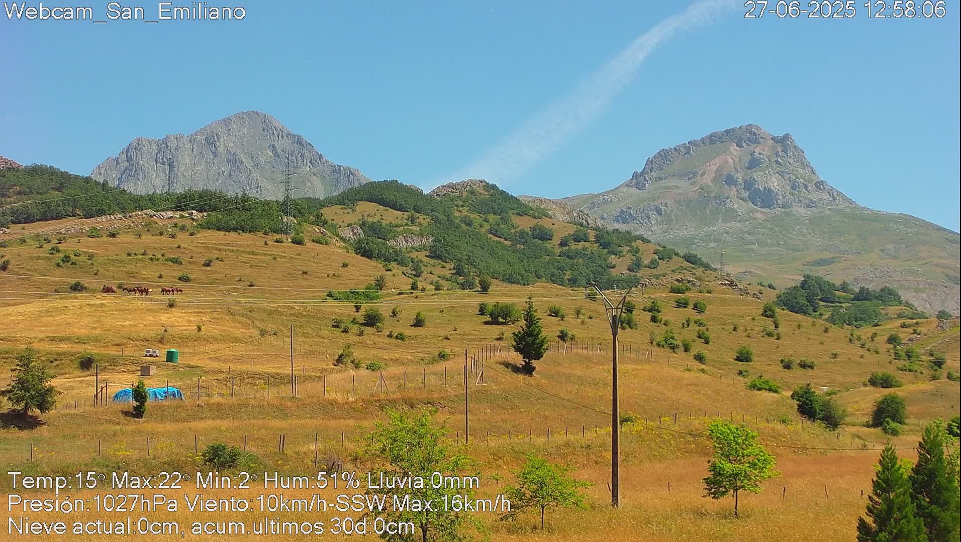 Peña Ubiña (Ubina Mount Peaks) From Babia  Panaromic Live Cam - León, Castile&Leon, Spain